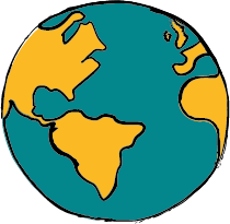 Small illustration of the globe (transparent)