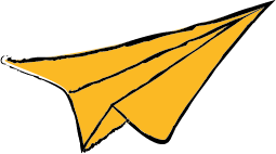Illustration of a paper airplane (transparent)