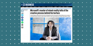 The National screenshot - Microsoft's master of mixed-reality tells of the creative process behind his Surface, by Suzanne Locke