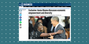 The National screenshot - Auma Obama discusses economic empowerment and diversity, by Suzanne Locke