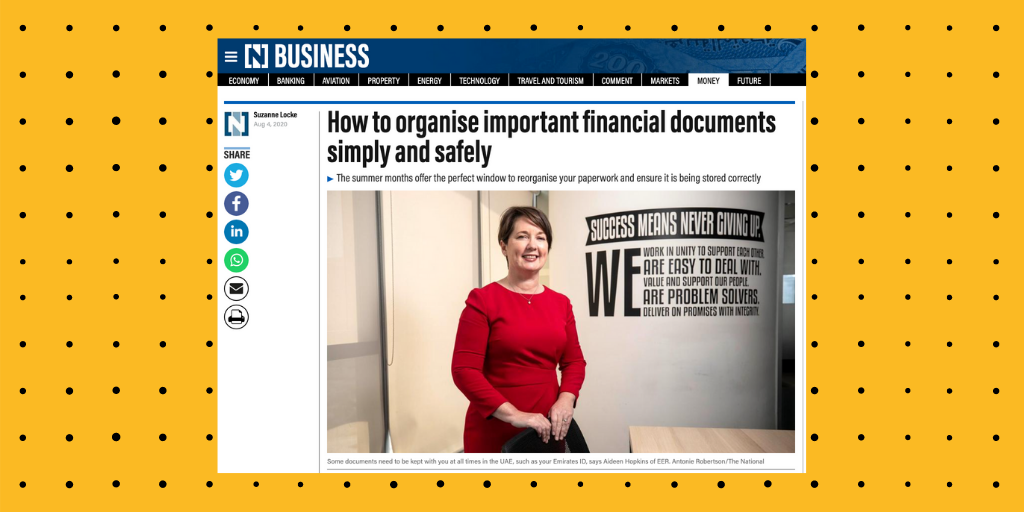 Organising financial documents – The National