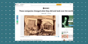 MSN screenshot - These companies changed what they did and took over the world, by Suzanne Locke for Love Money